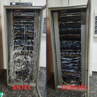 Organización de cableado en rack recablear rack de comunicaciones