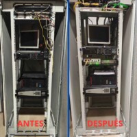 remodelación y renovación de medios en rack de empresa