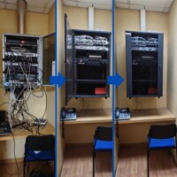 ordenación y mejora de instalación de rack y cableado en centro público de enseñanza